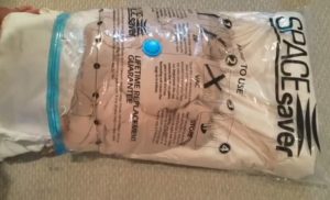 Vacuum sealer bags for blankets - Step 2 Insert blanket into bag