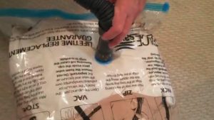 Vacuum sealer bags for blankets - Step 3 Vacuum the sealer bag
