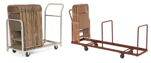 Carts for folding chairs - Folding chair carts
