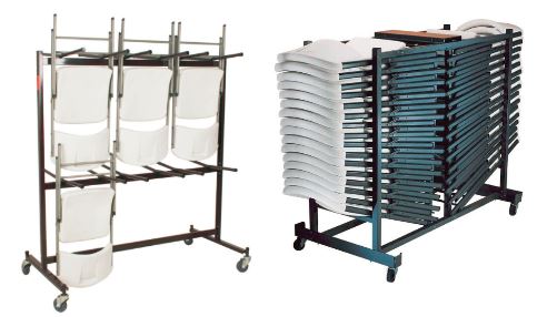 Carts for folding chairs - Folding chair racks